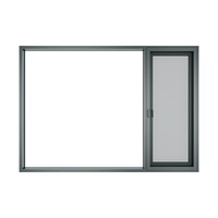 Ventana de Aluminio de Diseño Minimalista DERCHI, Ventana de Piso a Techo con Vidrio Templado, Tamaño Personalizado, Ventanas Resistentes a Huracanes