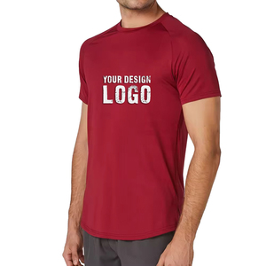 T-shirt de sport pour homme en coton polyester à séchage rapide avec logo personnalisé, de haute qualité, coupe ajustée, pour la musculation et l'entraînement - Product Image 6