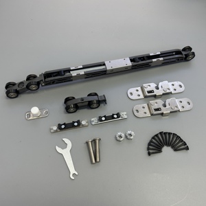 Ensemble de poulies d'amortissement bidirectionnelles Rail de guidage de porte coulissante silencieuse pour roue de Suspension de rail de fenêtre Ferme-<span class=keywords><strong>portes</strong></span> à haute efficacité - Product Image 1