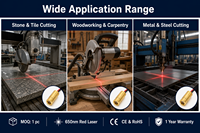 Module laser à ligne croisée rouge CE RoHS Diode 650nm 10mW, garantie 1 an, pour la découpe, l'alignement et le positionnement de pierre, bois et acier