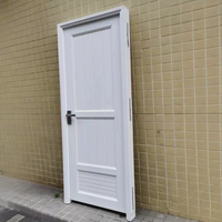 Porte de salle de bain intérieure en PVC blanc imperméable à prix de gros pour villa