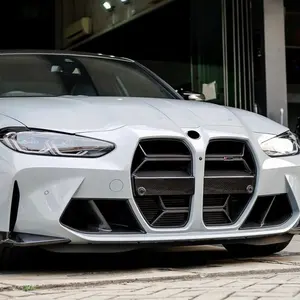 قطع غيار شبكة السيارة شواية مصد أمامي للسيارة من ألياف الكربون الجافة لسيارة BMW M3 G80 M4 G82 G83