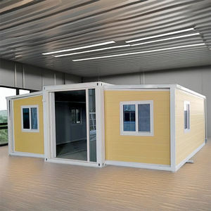 Casa contenedor prefabricada extensible de lujo de 19 pies x 20 pies, Oficina de jardín de 2 dormitorios para el hogar, centro comercial, Panel sándwich de Hotel - Product Image 3