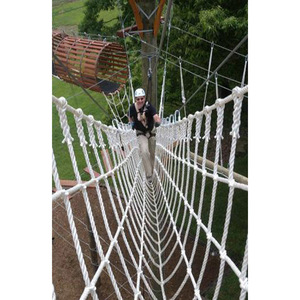 <span class=keywords><strong>Pont</strong></span> de marche en <span class=keywords><strong>corde</strong></span> extérieure courte pour enfants et adultes pour suspendre l'équipement d'amusement - Product Image 3