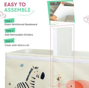 Hộp đồ chơi cho trẻ em thêm lớn, trang trí đồ chơi đóng mở hộp lưu trữ với nắp đậy, đồ chơi tổ chức và lưu trữ - Product Image 6