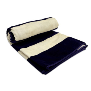 منشفة شاطئ مخططة سريعة الجفاف فائقة الامتصاص من القطن 100٪ مع شعار مخصص للهدايا من شركة ووشي آيفي للمنسوجات - Product Image 5