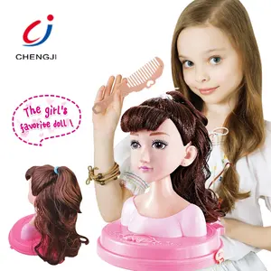Oyna Pretend plastik elbise moda eğitim saç şekillendirici bebek kafa kızlar için