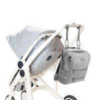 Sac à langer en nylon pour maman avec poches isothermes en néoprène, sac à dos de maternité pour soins des bébés