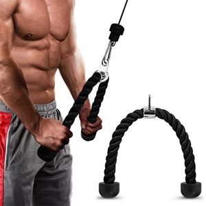Accessoire de machine à câble robuste <span class=keywords><strong>pour</strong></span> la <span class=keywords><strong>musculation</strong></span>, <span class=keywords><strong>corde</strong></span> de tirage en nylon de 27,5 pouces <span class=keywords><strong>pour</strong></span> biceps et triceps - Product Image 1