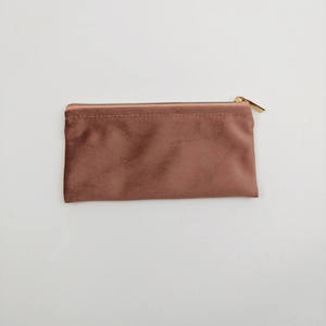 Custom logo Printed Small <b>Makeup</b> Pouch Velvet Zipper <b>Bag</b> Luxury Eco-friendly Silk Pouch <b>Bag</b> Jewelry Packaging - Product Image 4