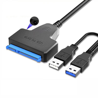 Kabel adaptor Hard Disk Drive Laptop 2.5 inci, 5gbps untuk Laptop inci USB3.0 ke SATA Notebook