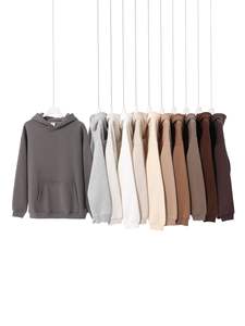 Heavyweight 350g Flamme Mélangé Polaire À Capuche Hommes Sans Cordon Surdimensionné Pull Streetwear Sweat À Capuche - Product Image 3