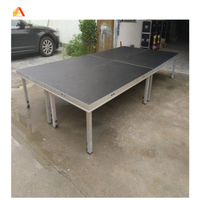 Assemblez et installez facilement la plate-forme de scène portable à 4 pieds en aluminium jambes réglables en hauteur