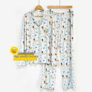Set di <span class=keywords><strong>Pigiami</strong></span> di Lusso per Donna in Bambù, Personalizzati dal Produttore, Alta Qualità, <span class=keywords><strong>Pigiami</strong></span> Coordinati per Bambini e Famiglia - Product Image 2