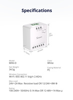 SONOFF MINI-D, WiFi, saklar cerdas kontak kering CIP AC/DC Input cerdas dengan Alexa Google Home