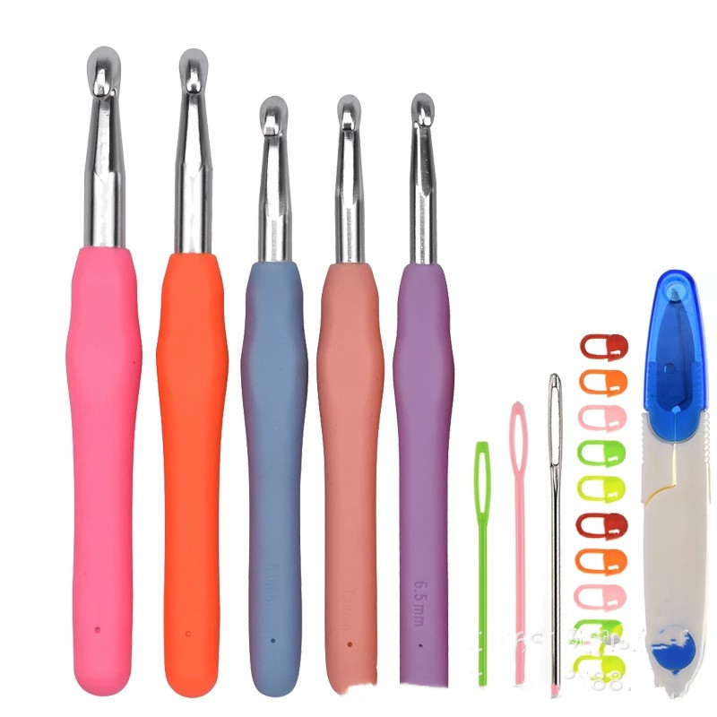 Juego De Agujas De Ganchillo Para Tejer De Aluminio, Agujas De Ganchos Coloridas Para Suéter, Puntada, Costura, Manualidad DIY De 20,96 € | DHgate