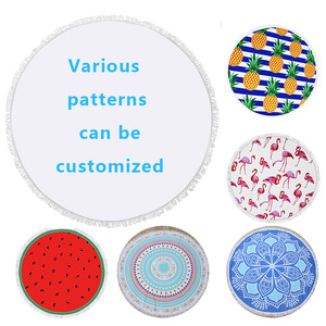 Bán buôn số lượng lớn lớn tùy chỉnh sợi nhỏ in tua Mandala bãi biển khăn khô nhanh khăn mềm đầy màu sắc Logo dệt thăng hoa - Product Image 3