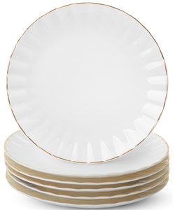 <span class=keywords><strong>Vajilla</strong></span> personalizada, plato <span class=keywords><strong>de</strong></span> aperitivo para el almuerzo, platos <span class=keywords><strong>de</strong></span> postre para servir pan, plato <span class=keywords><strong>de</strong></span> porcelana <span class=keywords><strong>blanca</strong></span> <span class=keywords><strong>con</strong></span> ribete dorado - Product Image 1