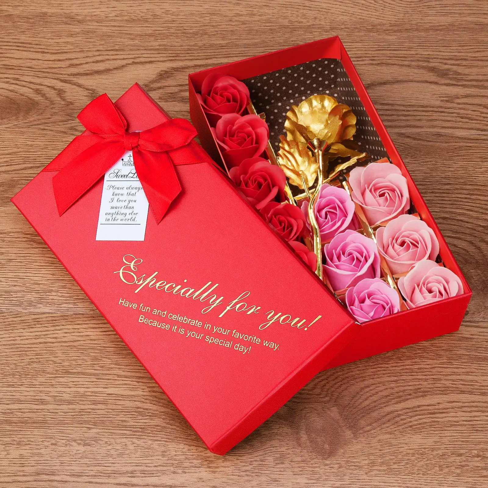 Yeni tasarım zanaat sevgililer kutusu gül özel etiket çiçek katlanır çekmece hediye kutusu özel hediye kutusu