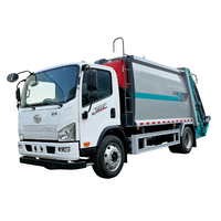 Camion de compression des déchets de 8 m³ FAW J6F à châssis léger pour l'élimination des ordures urbaines