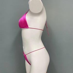 Traje de Baño de Diseño Personalizado, Marca Privada, Bikini Sexy para Mujer, Micro Bikini Sólido, Traje de Baño para Mujer - Product Image 4