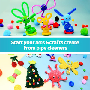 Bâtonnets en chenille couleur chair pour la création de poupées et d'objets artisanaux DIY, fils doux pour la création de visages d'animaux et de figurines artistiques pour enfants - Product Image 4