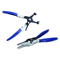 Jeu de 9 pinces à collier de serrage pour tuyaux, kit d'outils de démontage de tuyaux d'eau automobile, pinces à collier de serrage flexibles de type câble pour radiateur, réparation automobile
