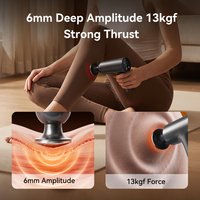 Pistolet de massage intelligent à commande tactile pour le soulagement des douleurs musculaires profondes, mini pistolet de massage à chaleur pour le corps entier