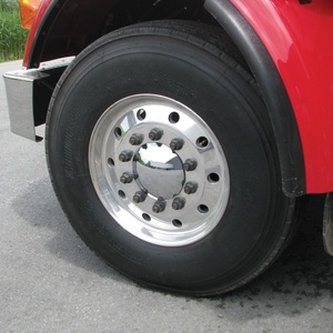 Ninetin trupro 8-ks \ "فولاذ Hubcap Center أمامي كروم x \" شفاه 6 فتحات على شكل قبة نمط دفع لأغطية عجلات الشاحنات شبه - Product Image 6