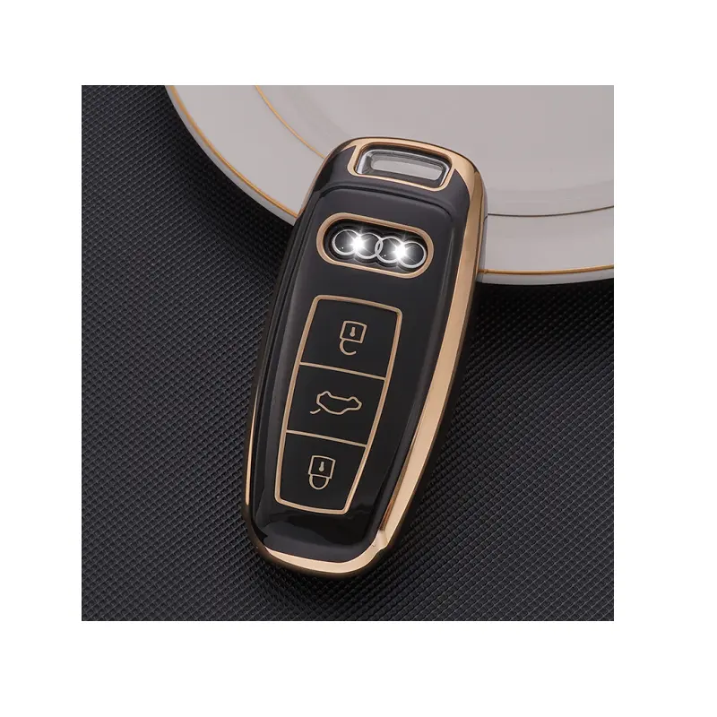 High quality TPU Car Key Fob cover accessories For Audi 3 buttons key case holder accessory wallet holder