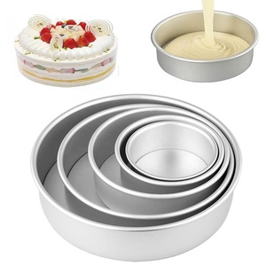 Moule à gâteau rond Yosen 4/5/6/7/8/9/10 pouces en alliage d'aluminium, épaisseur 0,8 mm, anodisé dur, écologique, moule de cuisson DIY monobloc - Product Image 3