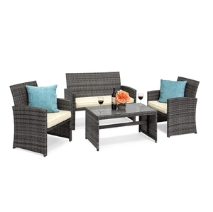 Ensemble de canapés de patio Homall avec coussins, mobilier de jardin extérieur pour cour et villa, prix avantageux du Vietnam - Product Image 1