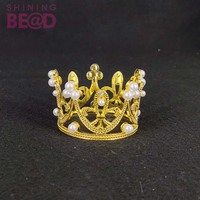 2025 vente chaude anniversaire gâteau Topper décoration alliage couronne gâteau décoration bébé fête d'anniversaire fleur diadème or/argent
