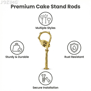 Wholesale Ready Stock Gold <strong>Cake</strong> <strong>Stand</strong> Fittings Zinc Alloy Tiered Tray Handle Kits for 2/3 <strong>Tier</strong> Dessert <strong>Stand</strong> for Wedding Party - Product Image 2