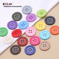 Kancing Resin tipis warna-warni kustom untuk sweter anak-anak jaket jahit tangan serbaguna desain empat mata