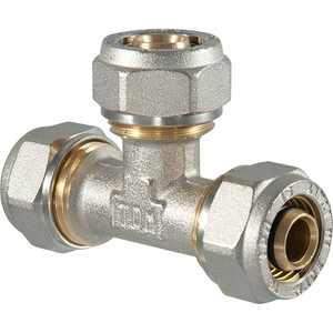 Raccord de tuyau en laiton TEE à Compression haute pression 25mm 20mm Filetage mâle Surface lisse pour tuyau de raccordement de plomberie 16X16X16 - Product Image 1