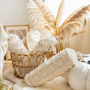 Commercio all'ingrosso nuovo Boho federa nappe <span class=keywords><strong>cuscini</strong></span> marocchino <span class=keywords><strong>cuscini</strong></span> bombola cilindro bianco crema <span class=keywords><strong>Beige</strong></span> federa - Product Image 2