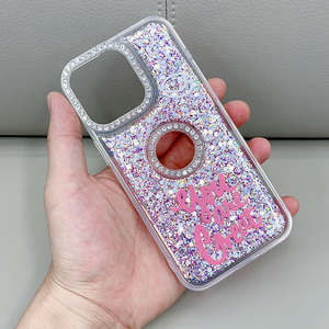 Long lanh kim cương lỗ Sequins rõ ràng QuickSand đá quý đá cát con heo đất Thỏ Dâu Tây Thượng Hải điện thoại di động trường hợp - Product Image 4