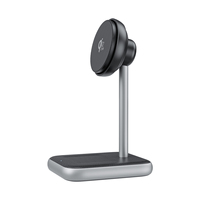 Support de chargeur sans fil magnétique Qi2 25W, station de charge rapide pour iPhone 16 15 14 Pro Max, support de téléphone portable de bureau