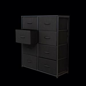Modern Living Room Fabric <b>Cabinets</b> - Freestanding Stainless Steel MDF Panel Pine - Product Image 3