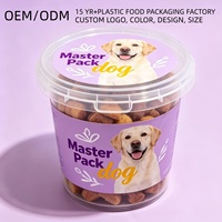 Offre Spéciale : Gobelets Ronds en PP avec Couvercles, Logo Personnalisé IML, Organisateur de Nourriture pour Chiens et Chats, Rangement de Friandises pour Animaux de Compagnie