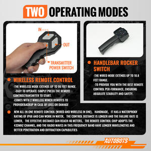 3500lb 12v/24v <span class=keywords><strong>winch</strong></span> חשמלי עם שלט רחוק לסירה ו 4x4 חבל חוט פלדה גובה הרמה 10 מ 'גובה הרמה - Product Image 5