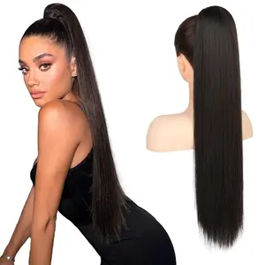cheap Raw Cuticle Aligend Brazilian hair 100g Human Hair Ponytail Drawstring Extensions suit all occasions for black women