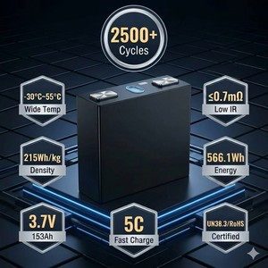 Cellule de batterie prismatique au lithium ternaire NMC 3,7 V 153 Ah, 2500 cycles, charge rapide 5C pour véhicules électriques, chariots élévateurs, <span class=keywords><strong>AGV</strong></span>, solaires, ESS, UPS - Product Image 1