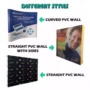 Expositor Publicitario de Aleación de Aluminio Personalizado a Precio de Fábrica, Soporte Curvo Plegable Portátil, Pared de Fondo Publicitaria - Product Image 2