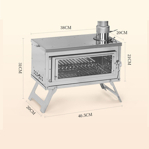 Poêle à <span class=keywords><strong>bois</strong></span> pliable multi-tailles pour le camping, poêle à <span class=keywords><strong>bois</strong></span> portable pour le camping en plein air, poêle à <span class=keywords><strong>bois</strong></span> pour tente avec cheminée - Product Image 2