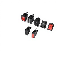 Interrupteur d'alimentation plat ultra-mince OEM de marque Spot Wholesale, petit, à deux pattes, noir et rouge, pour instrument, en provenance de Chine