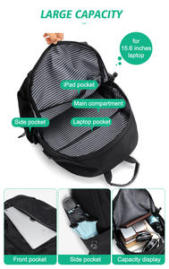 Sac à dos de voyage intelligent imperméable à grande capacité personnalisé avec logo personnalisé, sac à dos pour ordinateur portable avec port de charge USB - Product Image 3