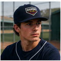 Gorra de béisbol para pedidos al por mayor, de poliéster/algodón, 6 paneles, visera curva, bordado de Home Plate, paquete minorista, para adultos, deportiva, personalizada, estilo urbano