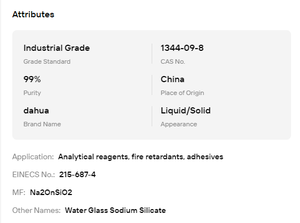 Cristaux de silicate de sodium de qualité industrielle |   CAS 1344-09-8 Produit chimique de première qualité – Matière première en vrac pour le ciment, les détergents et la fabrication du papier - Product Image 6